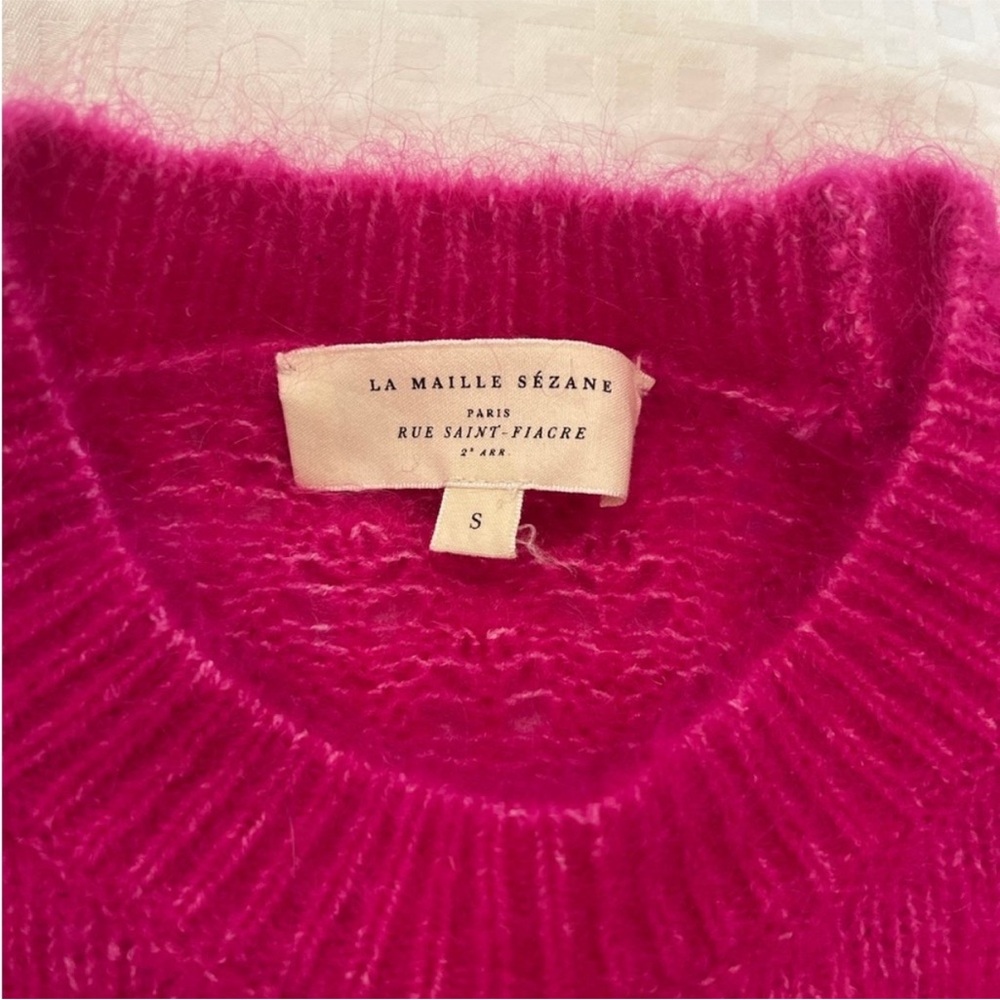 Sezane Come Jumper bright pink fuchsia Size Small - Picture 4 of 7